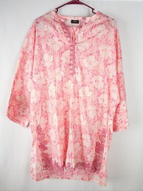 SAYA Pink Floral Tunic Top